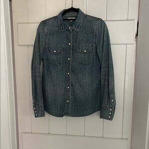 J.Crew Denim Snap Western Shirt